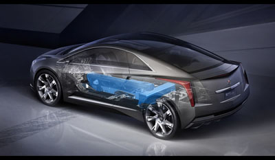 Cadillac Converj Electric Hybrid Concept 2009 rear cutaway